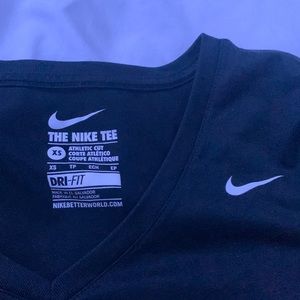 Nike, black, xs, dri- fit, short sleeve, tee.